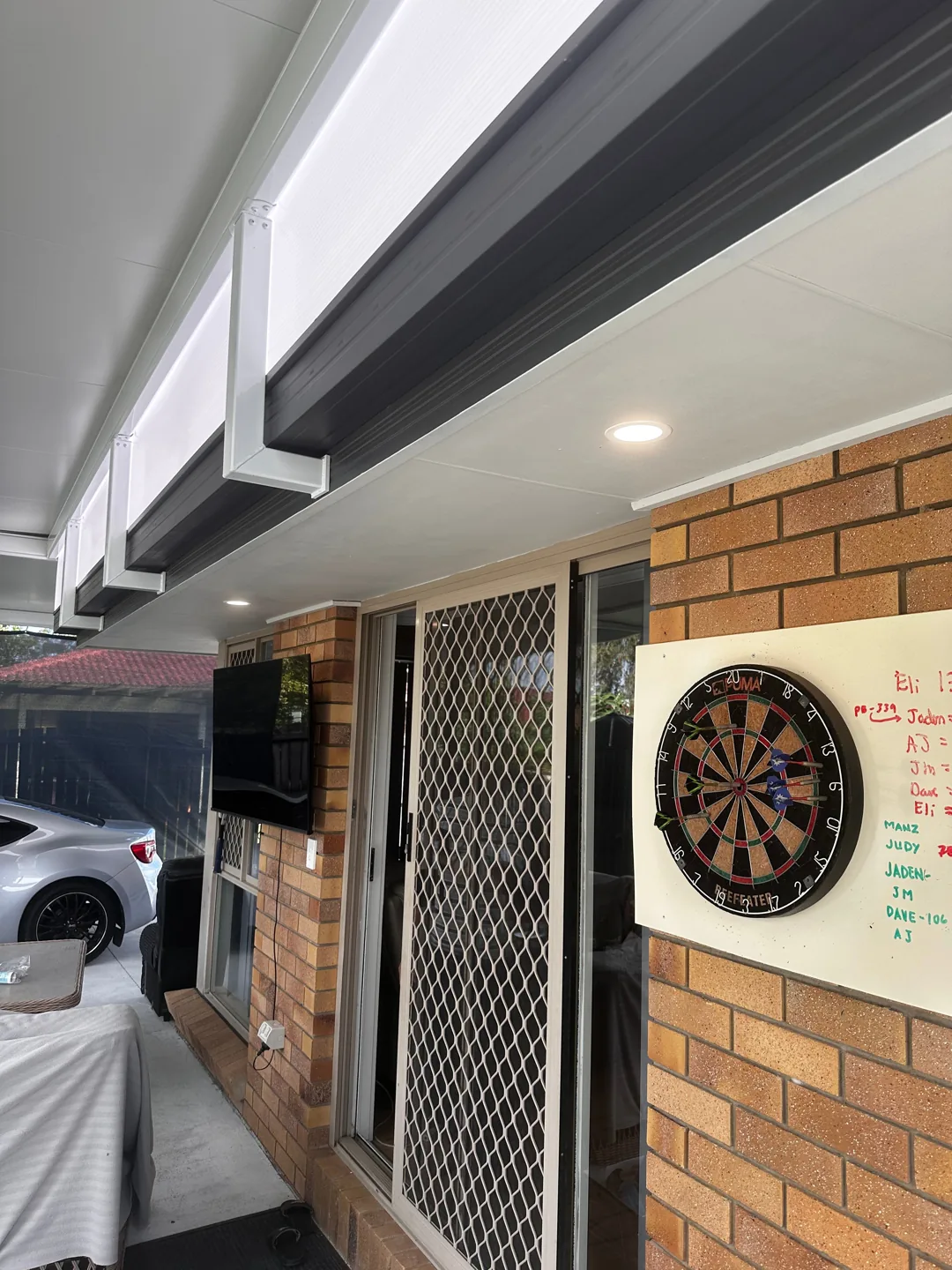 Outdoor downlight installation by Dawkins Electrical