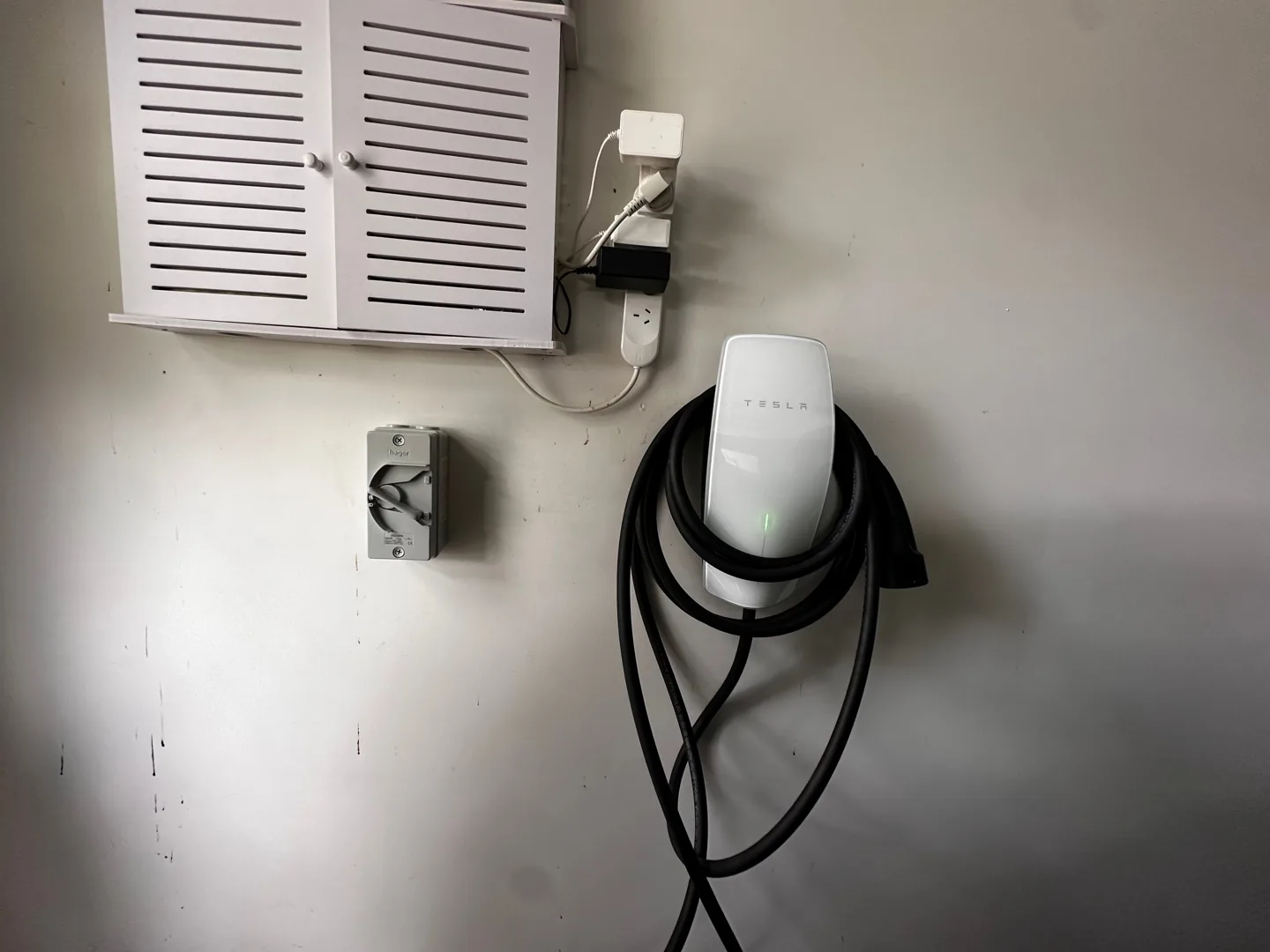 Completed Tesla EV charging installation